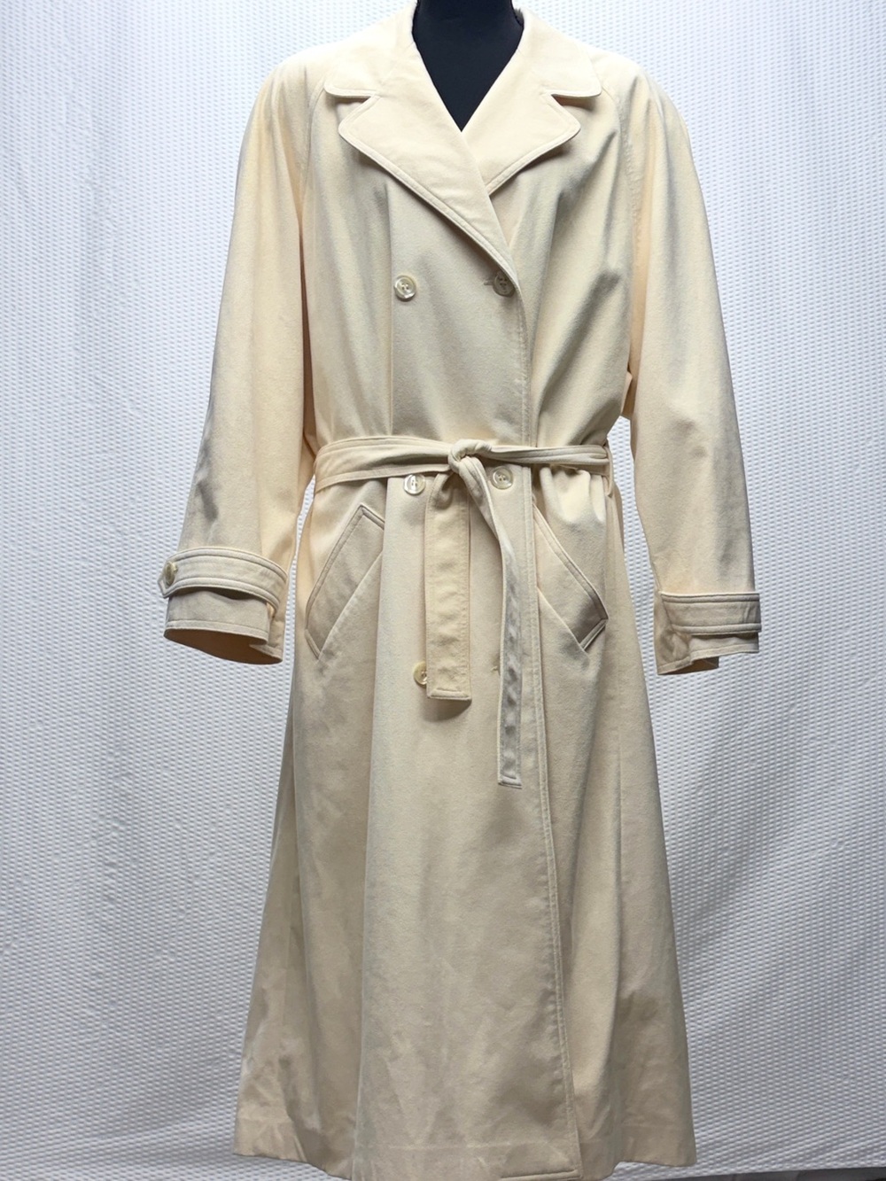 Vintage Samuel Robert Peter Halsi Androu Ultrasuede Trench Coat Womens 18 USA